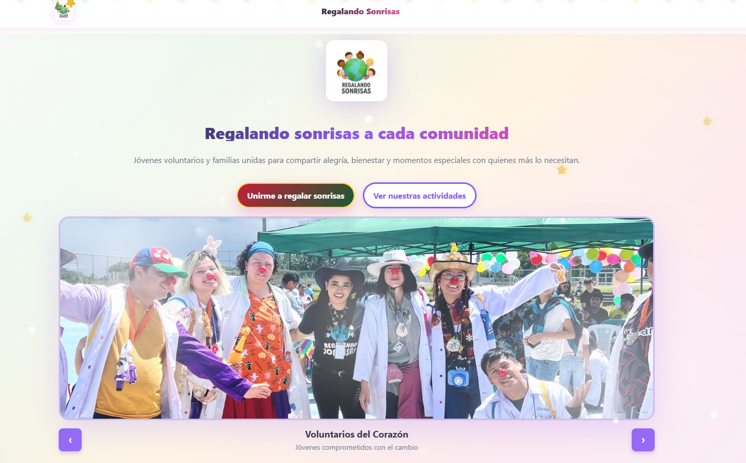 Sitio de Regalando Sonrisas GT